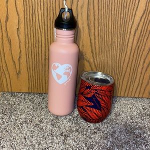NWT PINK kanteen and NWOT Margaritaville wine tumbler.